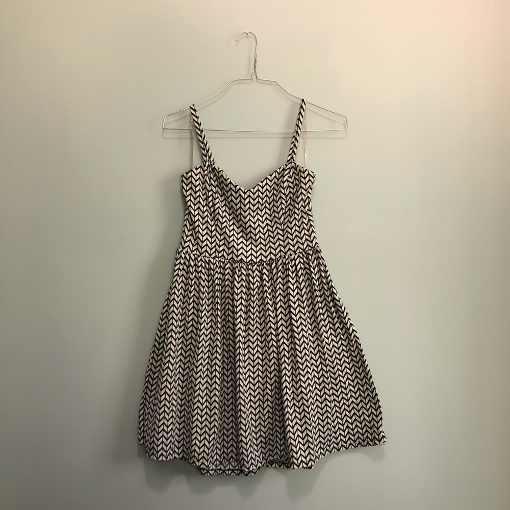 Blue and White Chevron Dress